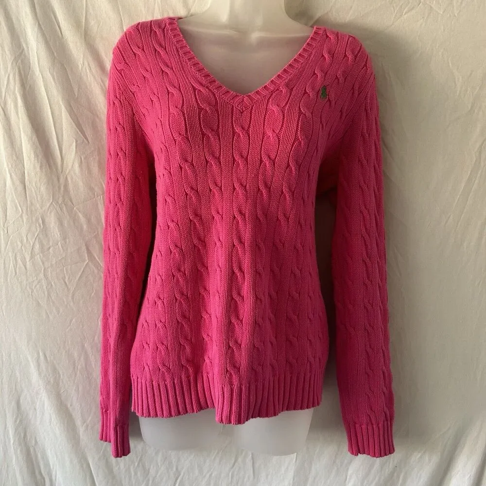 Ralph Lauren Sport 100% Cotton Cable Knit Sweater - Picture 1 of 13